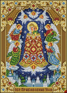 ИК3-0328 Ікона Божої Матері Додавання розуму. Схема для вишивання бісером Фенікс