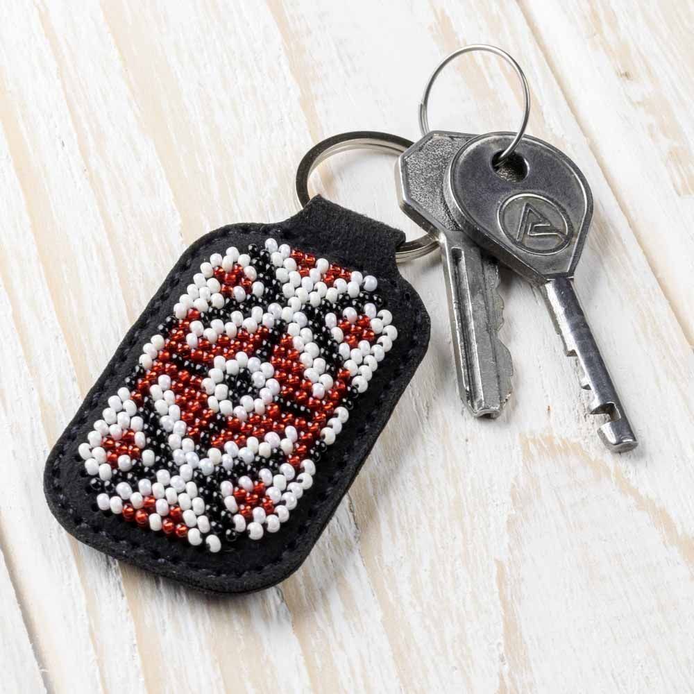 FLBB-095 Набор для вышивания бисером на искусственной коже Брелок для ключей ТМ &laquo;Wonderland Crafts&raquo;