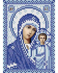 А6-И-135 Пресвятая богородица Казанская (синие). Схема для вышивки бисером