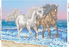 Лошади около моря, Схема