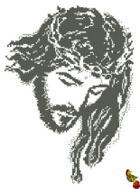 ФИ-2010 Иисус в терновом венце. Схема для вышивки бисером Феникс