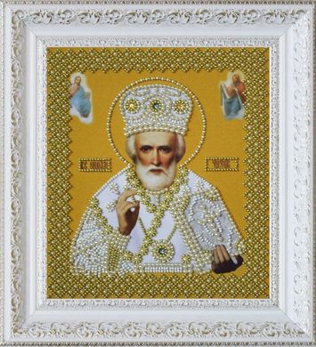 P-270 Набор для вышивки бисером "Икона св. Николая Чудотворца (золото)"