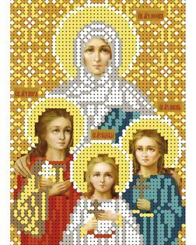 А6-И-136 Віра, Надія, Любов та мати їхня Софія. Схема для вишивання бісером ТМ "Acorns", Схема