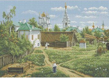 А3-К-850 МОСКОВСКИЙ ДВОРИК .Схема для вышивки бисером ТМ "Acorns", Схема