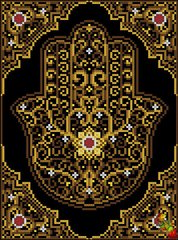 ФЧК-4240 Золотой талисман Хамса. Схема для вышивки бисером Феникс