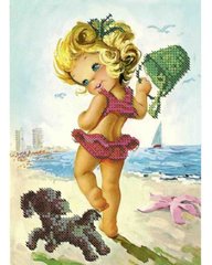 А5-Д-151 Девочка на пляже. Схема для вышивки бисером ТМ Acorns