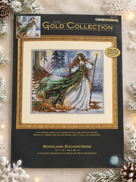 Dimensions 35173 Woodland Enchantress &mdash; набір для вишивання хрестиком &laquo;Лісова чарівниця&raquo;, серія Gold Collection, американська комплектація