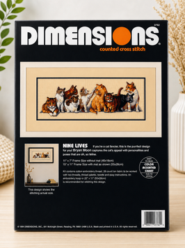 03762 Набір для вишивання хрестиком Dimensions  Nine Lives "Дев'ять життів" (американська комплектація)