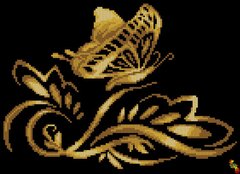 ФЧК-4195 Золотая бабочка. Схема для вышивки бисером Феникс