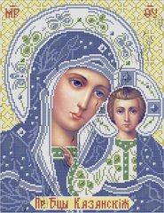 ИК3-0266 Казанська ікона Божої Матері (Гжель). Схема для вишивання бісером Фенікс