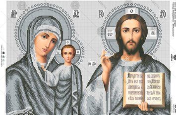 А2Р_036 Схема для вишивки бісером "Господь Вседержитель та БМ Казанська" ТМ Virena, Схема