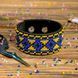 FLBB-004 Набор для вышивания бисером на искусственной коже Браслет (3х22см) Черний ТМ &laquo;Wonderland Crafts&raquo;