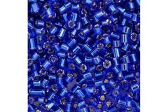 Бисер PRECIOSA рубка 11/0 , 37100 , синий блестящий, 50 грамм