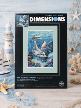 Dimensions 03830 The Dolphins&rsquo; Domain &mdash; набір для вишивання хрестиком &laquo;Царство дельфінів&raquo;, американська комплектація
