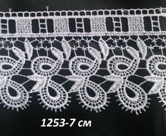 м6,5-1253 Турецьке мереживо макраме в'язане біле 6,5 см на метраж
