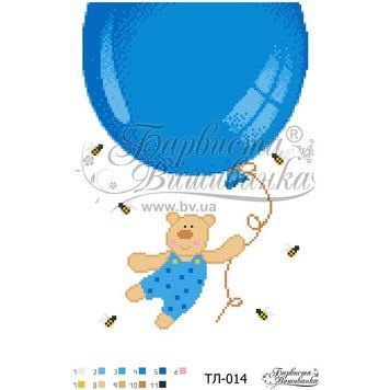 ТЛ014пн2233 Схема картины "Метрика мальчика "Шарик"" для вышивки бисером на ткани. ТМ "Барвиста Вишиванка"