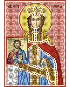 А5-И-368 Святая мученица Феодора. Схема для вышивки бисером ТМ "Acorns", Схема