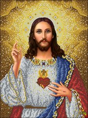 ИК3-0335 Святейшее Сердце Иисуса Христа. Схема для вышивки бисером Феникс