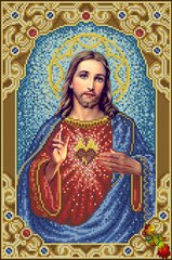 ИК3-0339 Святейшее Сердце Иисуса Христа(Под золотым сводом). Схема для вышивки бисером Феникс