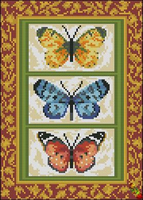 ФПК-4115 Триплекс із метеликами. Схеми для вишивання бісером Фенікс