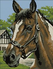 ФПК-3149 Портрет гнедого коня. Схема для вышивки бисером Феникс