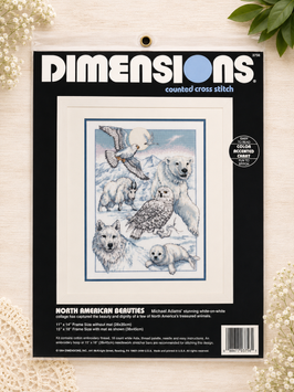 Dimensions 03758 NorthAmerican Beauties &mdash; набір для вишивання хрестиком "Північно &mdash; американська краса", американська комплектація.