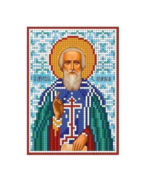 А6-И-063 Святой преподобный Сергей Радонежский. Схема для вишивки бісером ТМ "Acorns", Схема