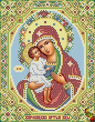ИК4-0232 Жировицька ікона Божої Матері. Схема для вишивання бісером Фенікс