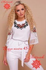 Заготовка під вишивку "Блуза жіноча" БЖС-45-1, Габардин білий