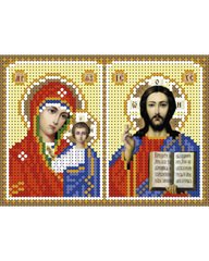 А6-И-157 Іконостас Ісус та Казанська. Схема для вишивання бісером