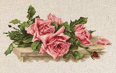 BL22400 Рожеві троянди. Набір для вишивки нитками. Luca-s