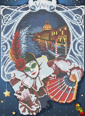 ФЧК-2023 Венецианский карнавал. Схема для вышивки бисером Феникс