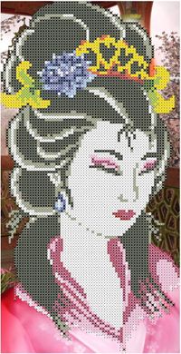 ФЧК-4099 Портрет гейши. Схема для вышивки бисером Феникс