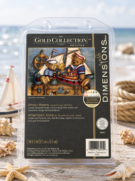 Dimensions 06994 Ahoy! Bears &mdash; набір для вишивання хрестиком &laquo;Ведмедики-моряки&raquo;, серія Gold Collection Petites