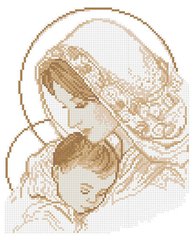 КРМ-67 Мадонна и дитя. Схема для вышивки бисером ТМ КО