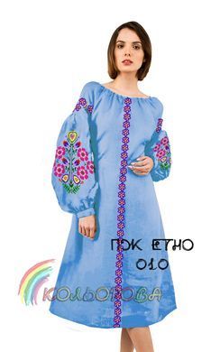 ПЖ-ЕТНО-010 ТМ "Кольорова". Заготовка платье для вышивки