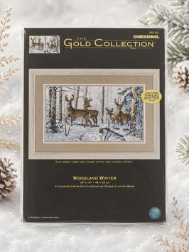 Dimensions 35130 Woodland Winter &mdash; набір для вишивання хрестиком &laquo;Зима в лісі&raquo;, серія Gold Collection