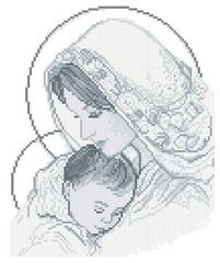 КРМ-68 Мадонна и дитя. Схема для вышивки бисером ТМ КО
