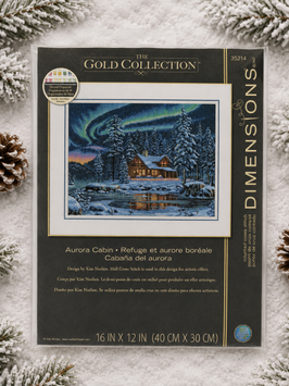 Dimensions 35212 Aurora Cabin &mdash; набір для вишивання хрестиком &laquo;Північне сяйво&raquo;, серія Gold Collection