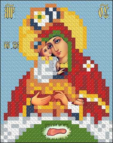 Р-401 Икона Божья матерь Помощница в родах Набор для вышивки бисером