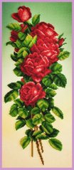 P-348 Набор для вышивки бисером "Букет красных роз"