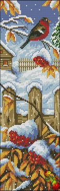 ФПК-4150 Певчая птица зимы - снегирь Схема для вышивки бисером Феникс
