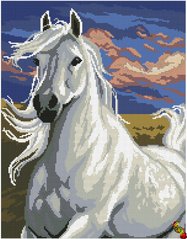 ФПК-3045 Белая лошадь. Схема для вышивки бисером Феникс