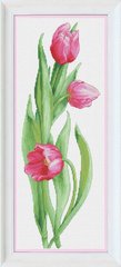 VN - 050 Набір для вишивки хрестиком "Рожеві тюльпани"