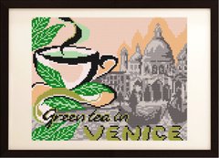 VКA-4402 ...на зеленый чай в Венецию. Схема для вышивки бисером. АртСоло