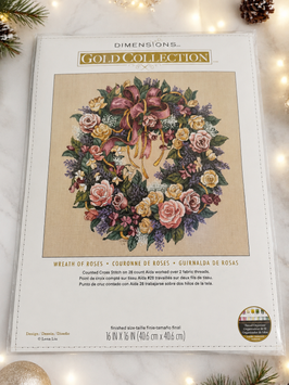 Dimensions 70-03837 Wreath of Roses &mdash; набір для вишивання хрестиком &laquo;Віночок з троянд&raquo;, серія Gold Collection