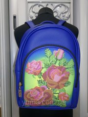 М2С12 (цвет) Сумка-рюкзак для вышивки бисером Синий. ТМ ЮМА