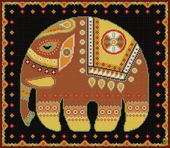 ФПК-2134 Індійські слони Папа слон. Схема для вишивання бісером Фенікс
