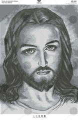 А2Р_010 Схема для вишивки бісером "Обличчя Ісуса Христа" VIRENA, Схема