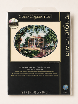 Dimensions 35010 Southern Social &mdash; набір для вишивання хрестиком &laquo;Південне товариство&raquo;, серія Gold Collection, американська комплектація